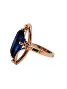 Sapphire Original Vintage 14K produkt s růžovým zlatým kroužkem vinobraní VRC047r